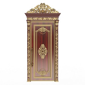 Carved Door Classic 01402 Wood 3D model