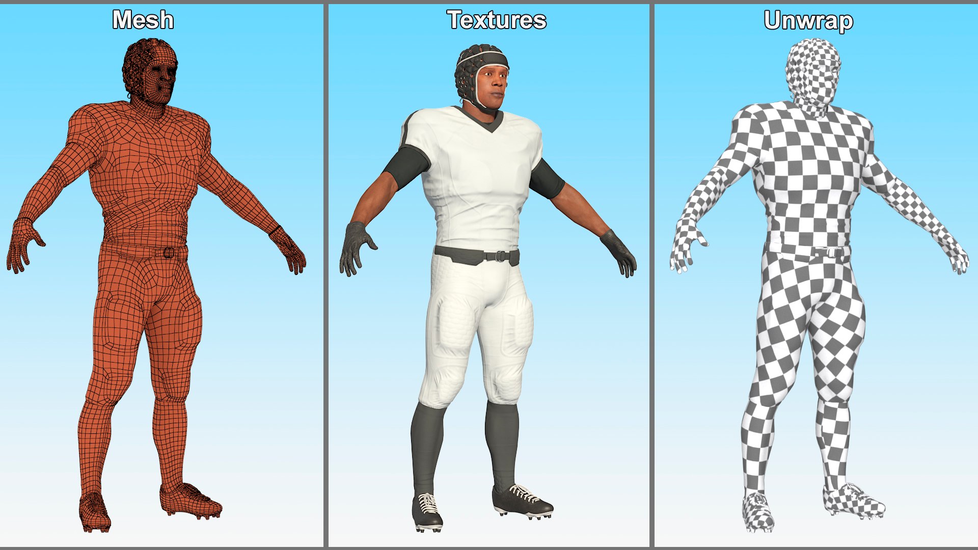 3D Uniform Black Man Football Player with Rugby Helmet Rigged for Maya https://p.turbosquid.com/ts-thumb/SB/xOC8d2/4k/uniform_black_man_football_player_with_rugby_helmet_rigged_0016/jpg/1739384157/1920x1080/fit_q87/fb5ed8ec683636f44489ca0735c5c20f295f0f25/uniform_black_man_football_player_with_rugby_helmet_rigged_0016.jpg