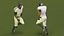 Uniform Black Man Football Player with Rugby Helmet Rigged for Maya