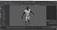 Uniform Black Man Football Player with Rugby Helmet Rigged for Maya