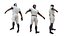 Uniform Black Man Football Player with Rugby Helmet Rigged for Maya