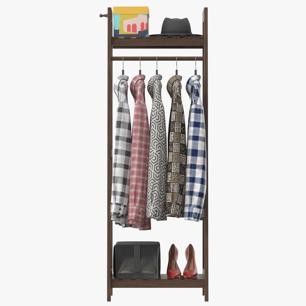 3D model Wooden Coat Rack - TurboSquid 1980992