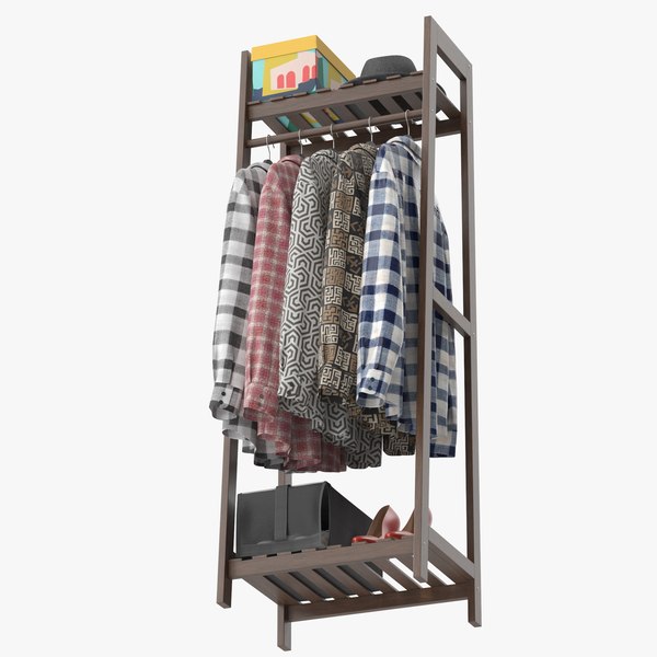 3D model Wooden Coat Rack - TurboSquid 1980992