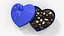 Heart Chocolate Gift Box with Assorted Truffles Blue