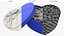 Heart Chocolate Gift Box with Assorted Truffles Blue