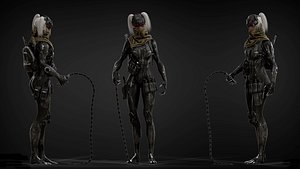 Sci Fi Cyberpunk Valkyrie 3D model