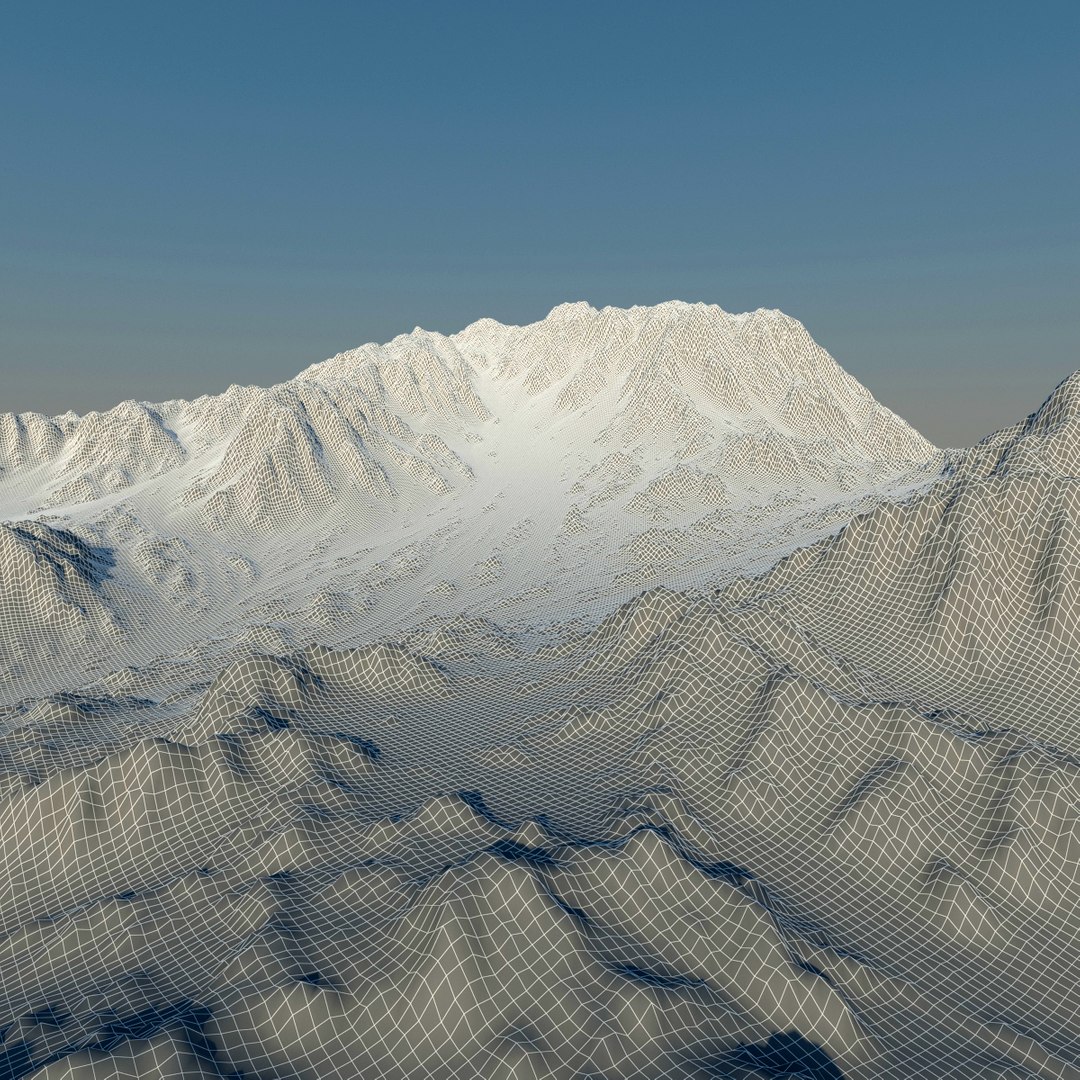 3d mountain terrain model