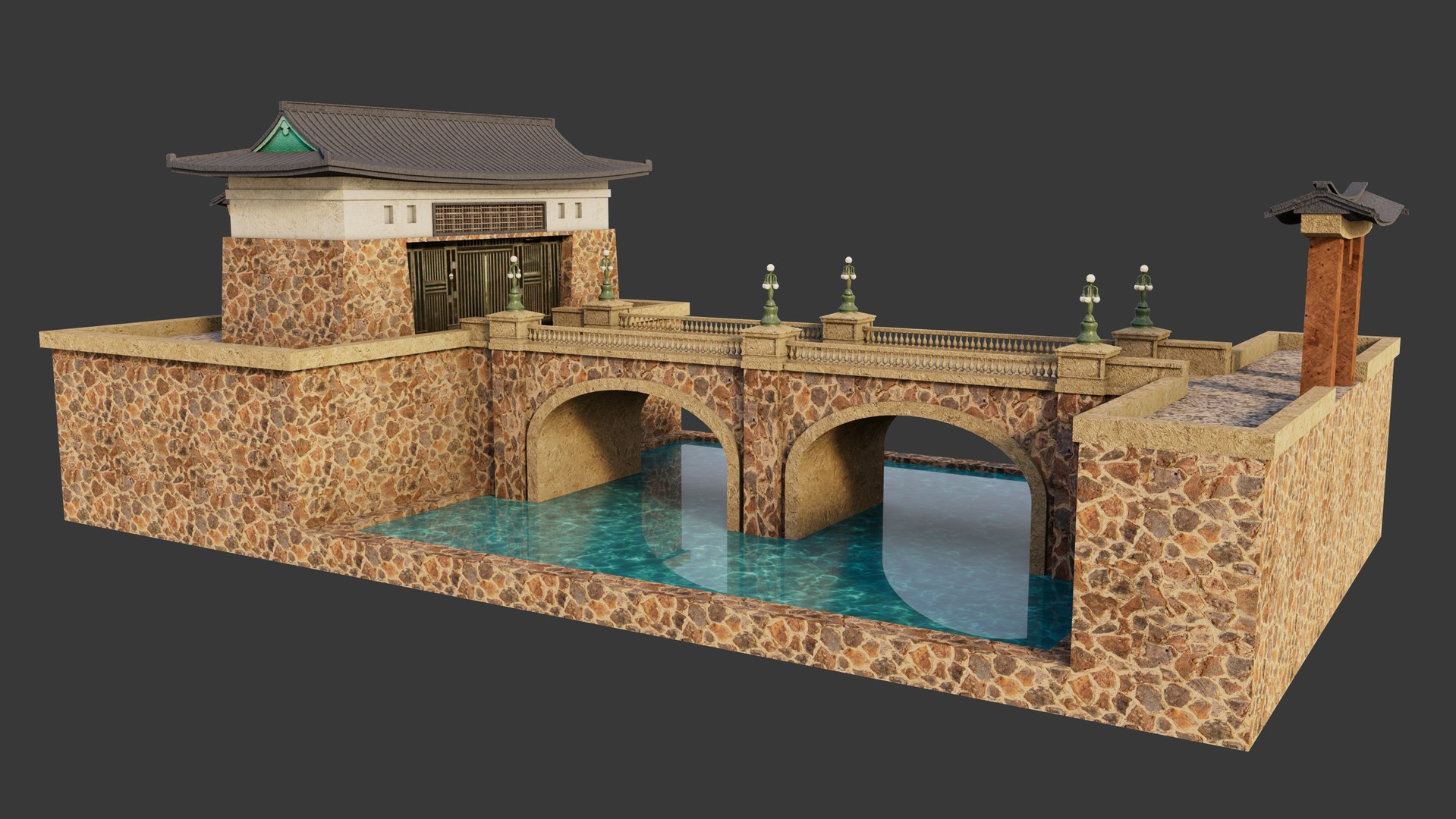 Asian Gate bridge 3D model https://p.turbosquid.com/ts-thumb/SC/BfWRqX/ZI/bridge2/jpg/1791651682/1920x1080/fit_q87/a7407b6f8bcfa46b7ca60b62fa6759b8eb7317a1/bridge2.jpg