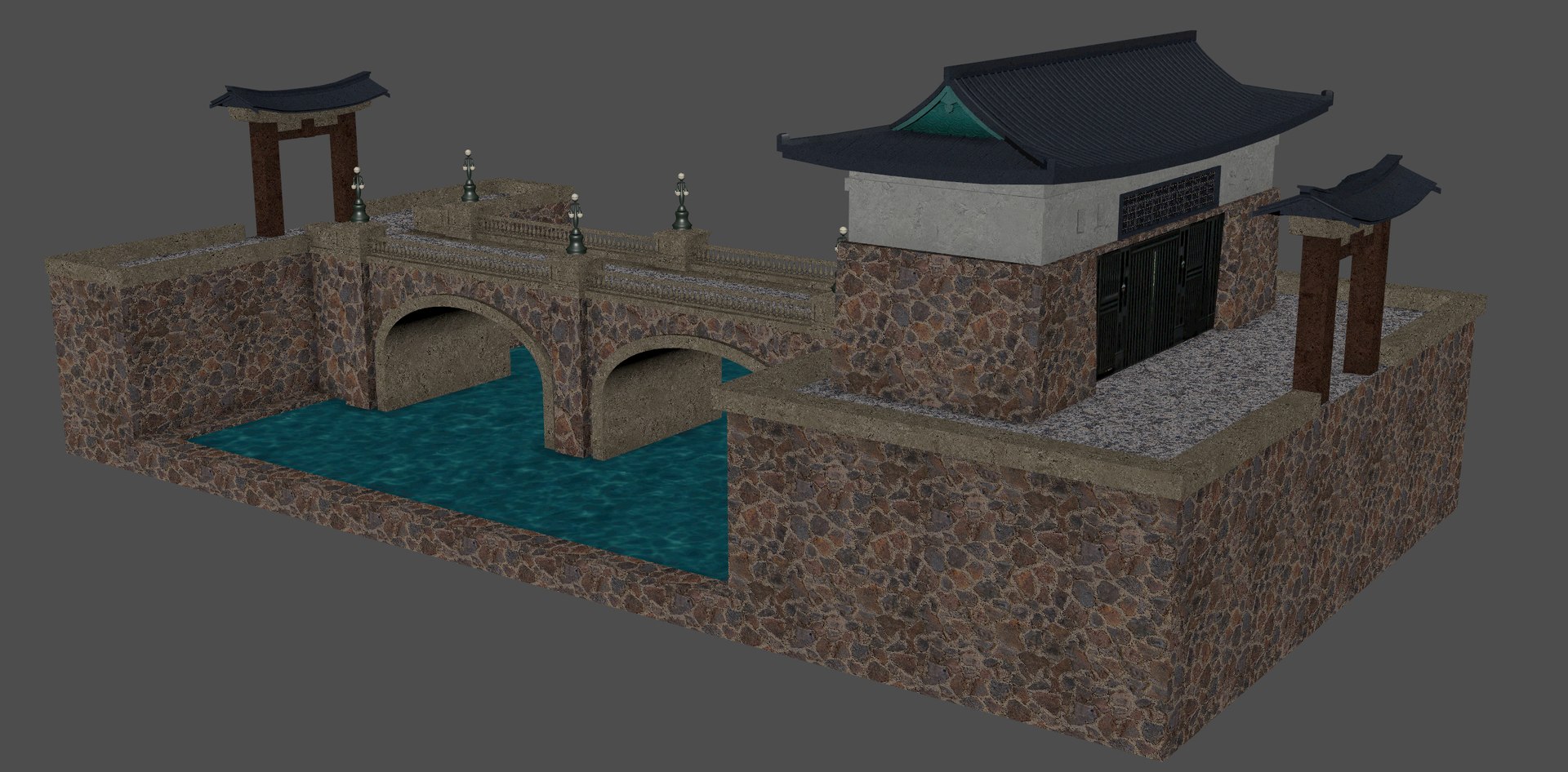 Asian Gate bridge 3D model https://p.turbosquid.com/ts-thumb/SC/BfWRqX/ax/bridge8/jpg/1791651685/1920x1080/fit_q87/c62c294db53185b46289251f648acc83dcf3d6a2/bridge8.jpg