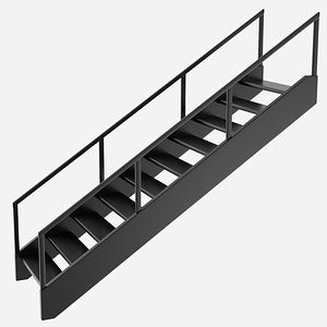 Metal Stairs PBR 02 3D model