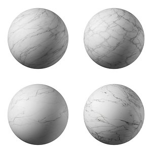 White Marble Porcelain Stoneware Materials Set 07
