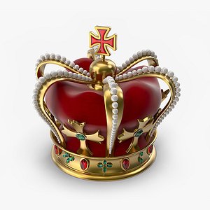 Royal Golden Crown Decorated With Jewels
