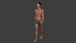 Beautiful Man Rigged and animated for Unity