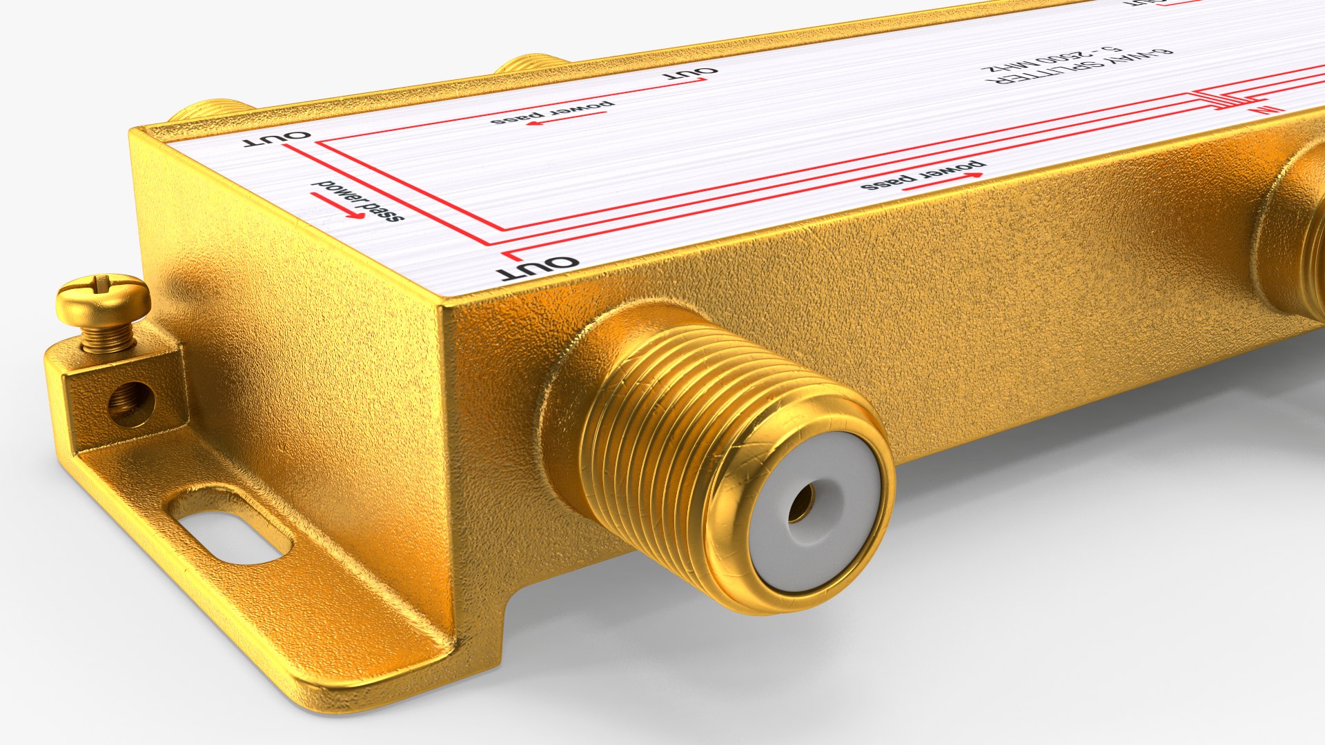 3D Wide Broadband Coaxial Splitter F Type 6 Way https://p.turbosquid.com/ts-thumb/SC/OYBnKX/lc/widebroadbandcoaxialsplitterftype6wayvray3dmodel011/jpg/1629512039/1920x1080/fit_q87/ff948ed8b4a6ddc27572f06a0bf040109b9944e4/widebroadbandcoaxialsplitterftype6wayvray3dmodel011.jpg