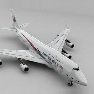 boeing 747 malaysia airlines 3D