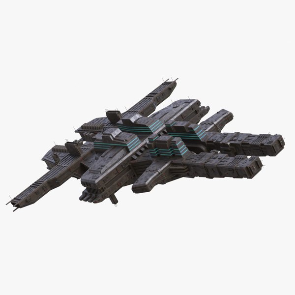 modelo 3d Nave espacial de ciencia ficción futurista Marrón ...
