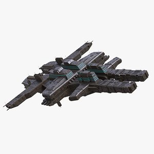 Futuristic Sci-Fi Spaceship Brown