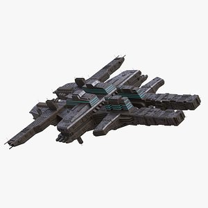 Futuristic Sci-Fi Spaceship Brown