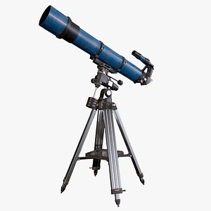 3D model telescope asset
