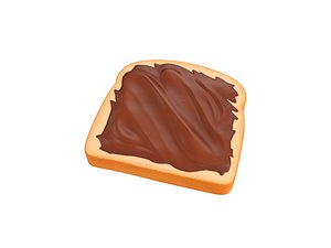 nutella toast 3D