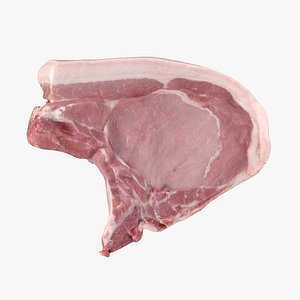 raw pork chop 3D model
