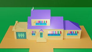 3D oggy house render