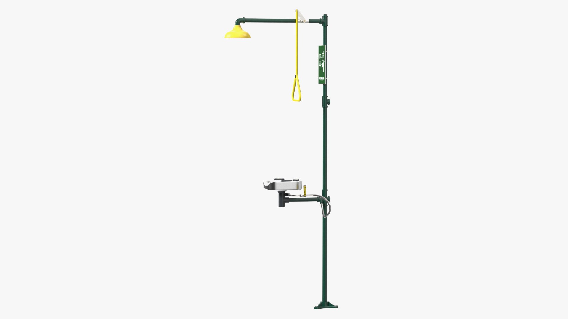 Emergency Speakman Shower Station Green 3D model preview