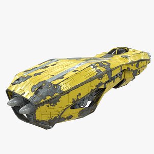 sci-fi speeder hover 3D