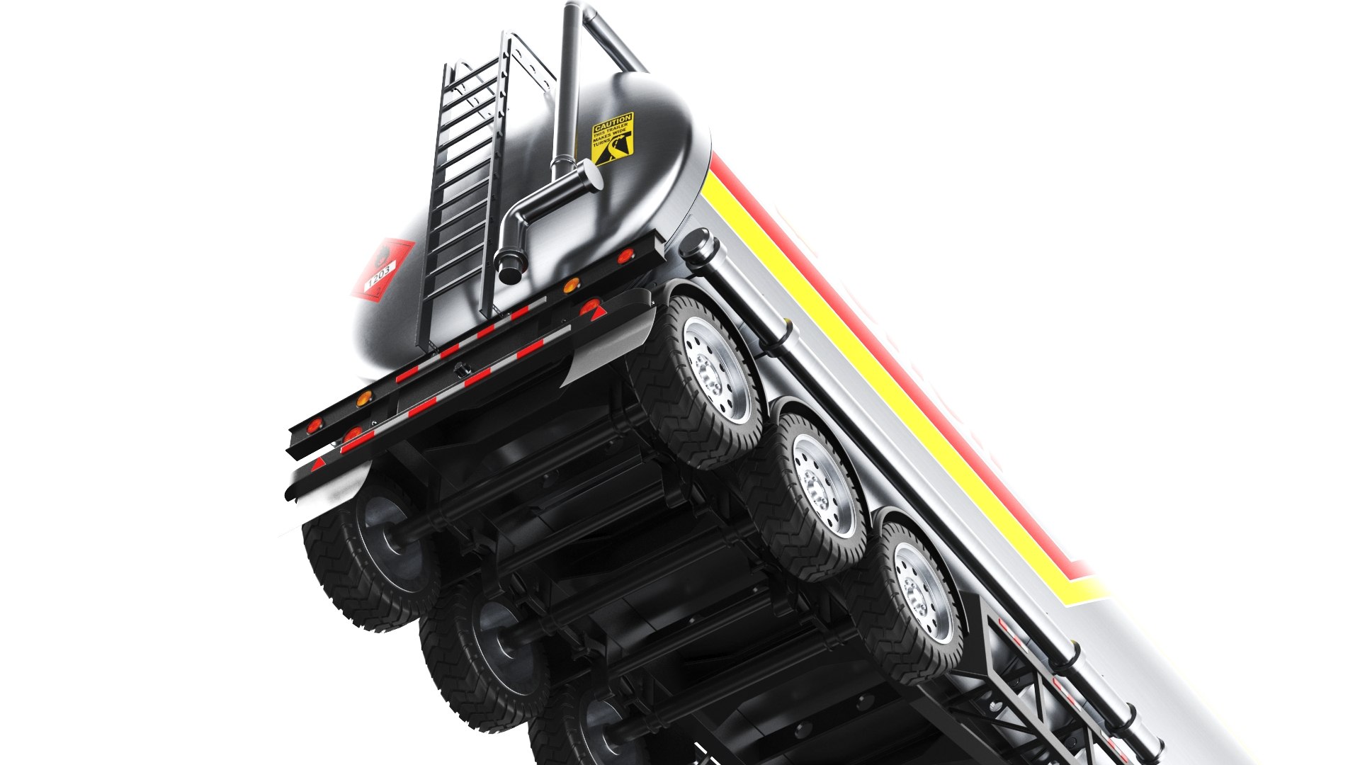 Two Detailed Trailers Container And Tank 3D Model - TurboSquid 2227536