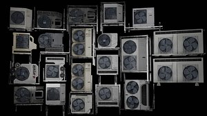 3D 18 Cyberpunk Air Conditioner model