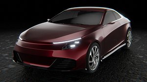 3D CRZ Coupe Car - Low Poly