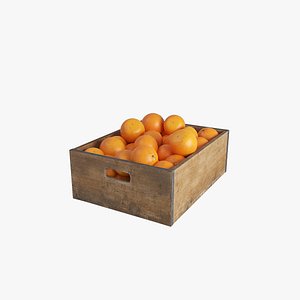 3D fruit orange crate