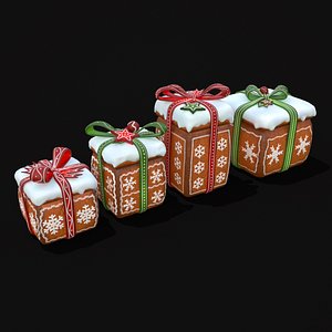 3D Gingerbread Giftboxes