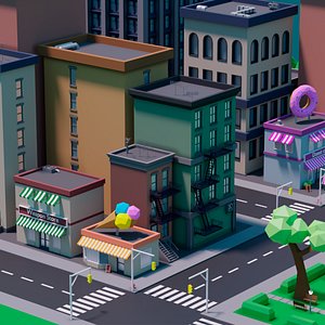 Polygon city 3D model