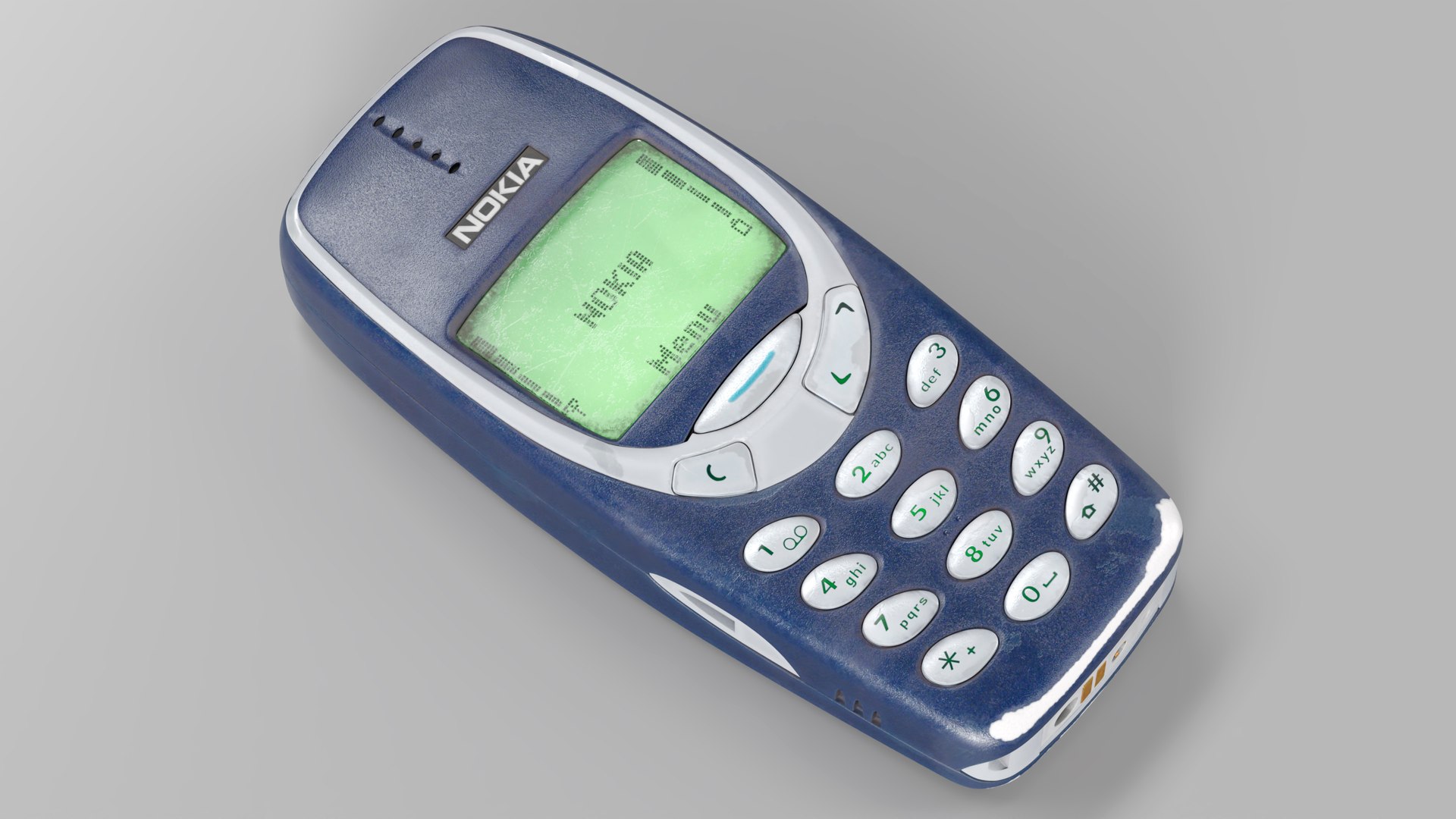3D Worn Phone Nokia 3310 Switched On https://p.turbosquid.com/ts-thumb/SD/03jLqh/lt/wornphonenokia3310switchedon3dsmodel006/jpg/1706673038/1920x1080/fit_q87/ed9faed35ad10ce8f9c4cd3f94feb0a2b332486f/wornphonenokia3310switchedon3dsmodel006.jpg