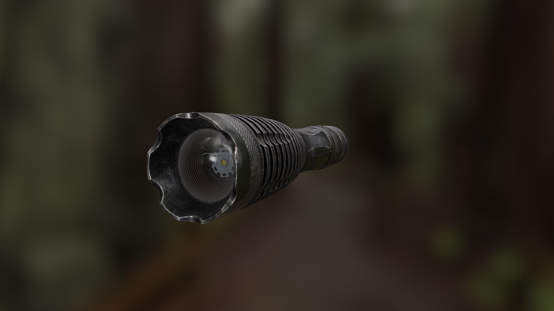 Tactical Flashlight Gameready PBR Lowpoly And Bonus Skins Low-poly 3D ...
