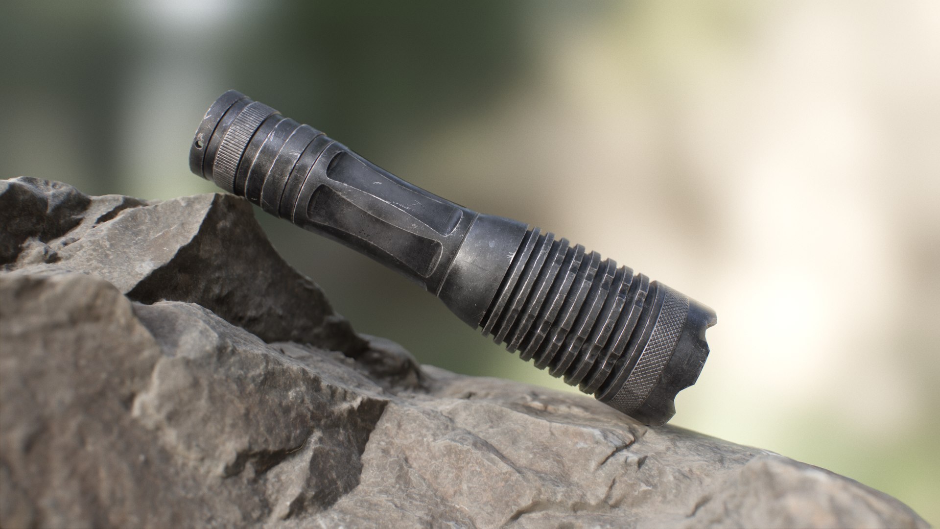 Tactical Flashlight Gameready PBR Lowpoly And Bonus Skins Low-poly 3D ...