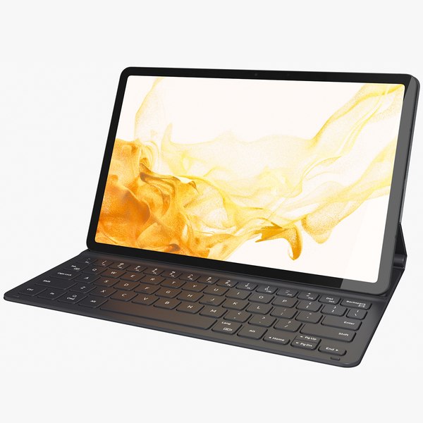 3D Samsung Galaxy Tab S8 with Keyboard and S-Pen All Colors Rigged model