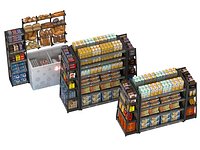 Grocery Store Shelves With Food Products Pack