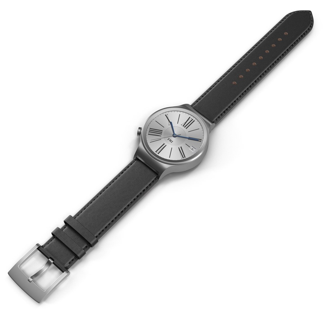 Huawei Watch Leather Band 3D Model 3D model preview
