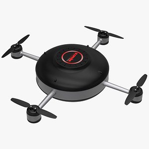 Black Drone Concept With Small Camera