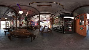 Vintage restaurant Hotel century-old town shop shop Republic of China building fireworks gas 3D model