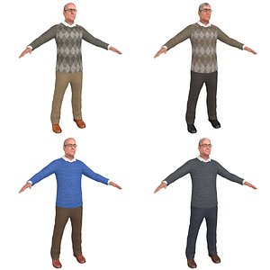 3D model pack old man s
