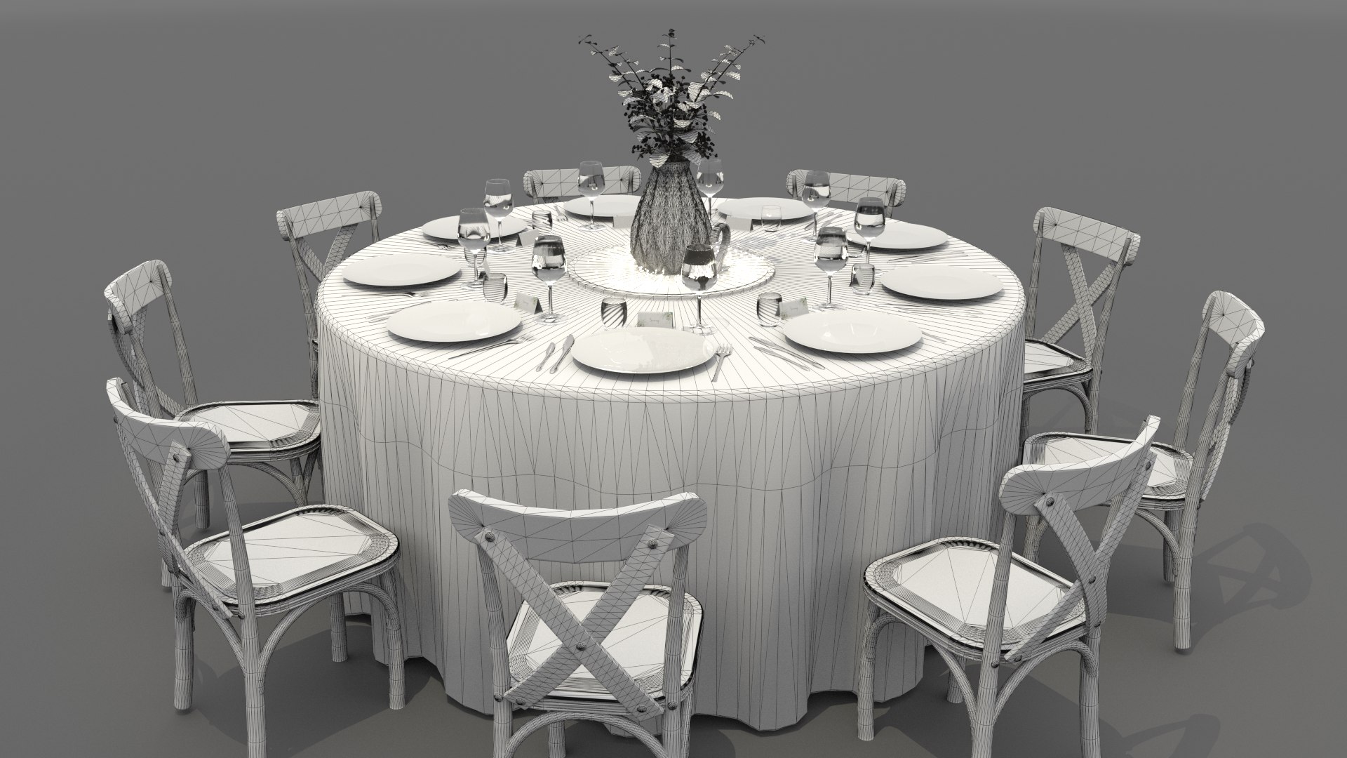Rustic Table 3D Model - TurboSquid 2035260