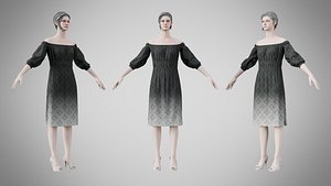 Dress 16 Charleston Green With Design model