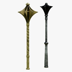 Fantasy Medieval Mace Weapon Set 3D