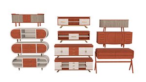 3D Sideboard cabinet collection model
