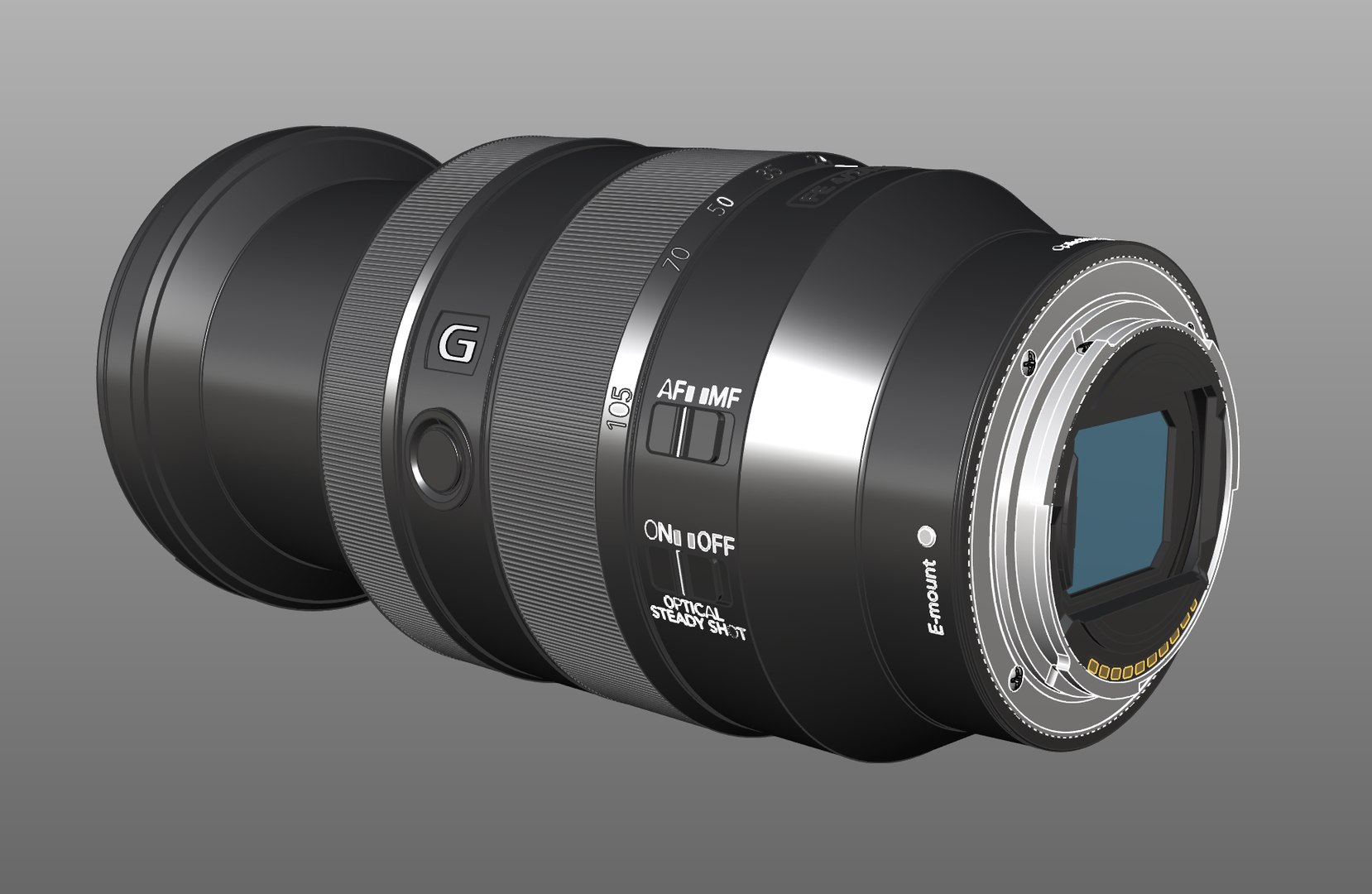 3D Sony Emount G Lens Model TurboSquid 1417720