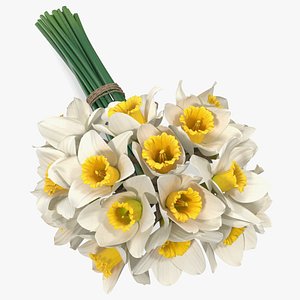 3D model White Jonquil Bouquet