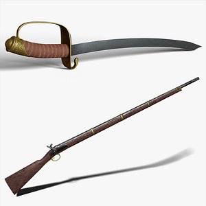 Civil War Era Musket and Sabre